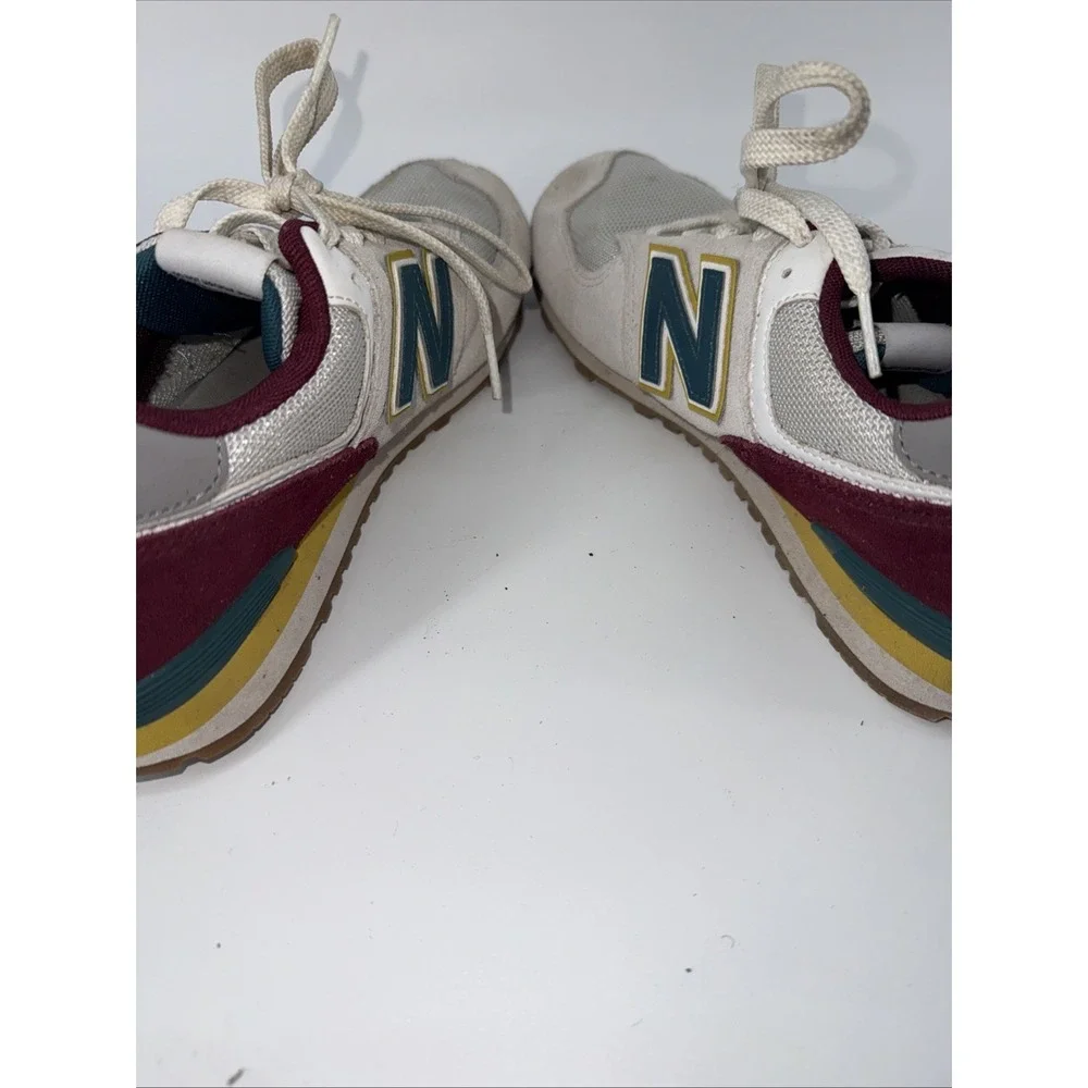 New Balance 574 'Grey Burgundy Teal Yellow. GC574PR1, Size 6.5